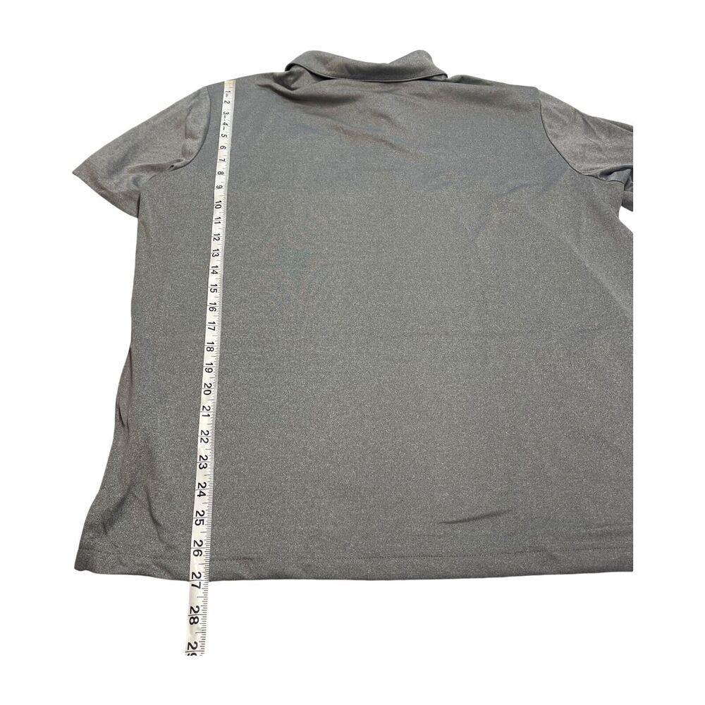 Adidas Gear Republic Polo Shirt Men's Large Gray Golf Performance Short Sleeve - Picture 5 of 9